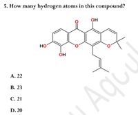 Answered 5 How Many Hydrogen Atoms In This Bartleby