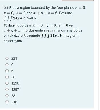 Answered Let R Be A Region Bounded By The Four Planes X 0 Y 0 Z