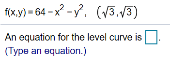 Answered Find An Equation For The Level Curve Of Bartleby