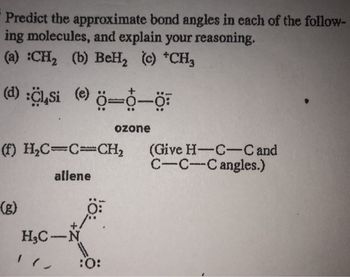 Answered Predict The Approximate Bond Angles In Bartleby