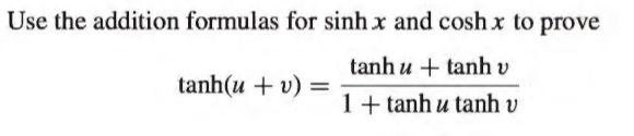 Answered Use The Addition Formulas For Sinh X Bartleby