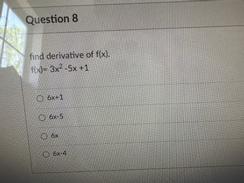 Answered Question Find Derivative Of F X Bartleby