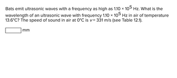 Answered Bats Emit Ultrasonic Waves With A Bartleby