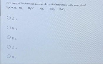 Answered How Many Of The Following Molecules Bartleby