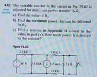 Answered The Variable Resistor In The Circuit In Bartleby