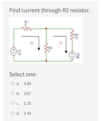 Answered Find Current Through R Resistor Bartleby