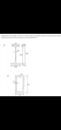 Answered Ine The Elastic Section Modulus Sx Bartleby