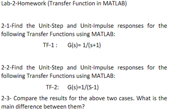 Answered 2 1 Find The Unit Step And Unit Impulse Responses For The