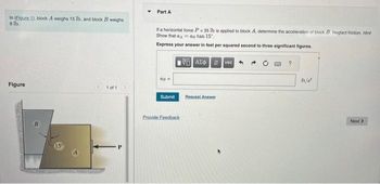 Answered In Figure 1 Block A Weighs 15 Lb Bartleby