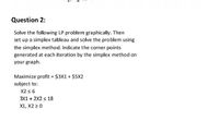 Answered Solve The Following Lp Problem Bartleby