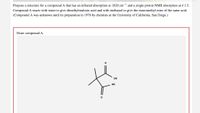 Answered Propose A Structure For A Compound A Bartleby