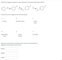 Answered Identify The Reagents Necessary To Bartleby