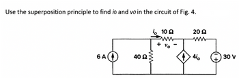 Answered Use The Superposition Principle To Find Bartleby