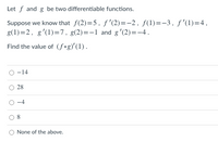 Answered Let F And G Be Two Differentiable Bartleby