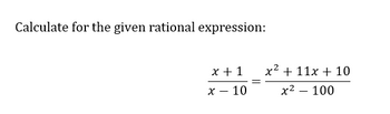 Answered Calculate For The Given Rational Bartleby