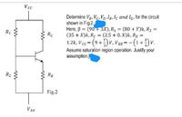 Answered Determine Vg Vc Ve Ig Ic And Ig For Bartleby