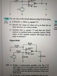 Answered The Op In The Circuit Shown In Fig Bartleby