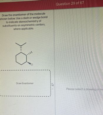 Answered Draw The Enantiomer Of The Molecule Shown Below Use A Dash