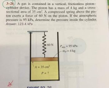 Answered A Gas Is Contained In A Vertical Bartleby