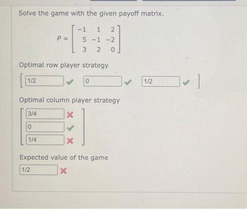 Answered Solve The Game With The Given Payoff Bartleby