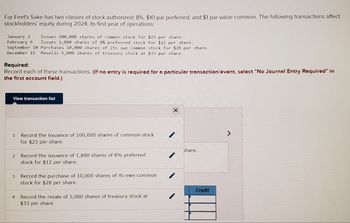 Answered Record The Issuance Of Shares Bartleby