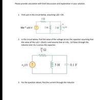 Answered Find Vo T In The Circuit Below Assuming Il Oa