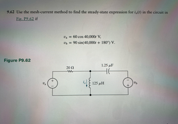 Answered Use The Mesh Current Method To Bartleby