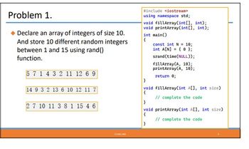 Answered Declare An Array Of Integers Of Size Bartleby