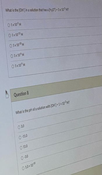 Answered What Is The Oh In A Solution That Has Bartleby