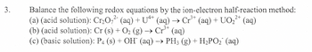 Answered Balance The Following Redox Equations Bartleby