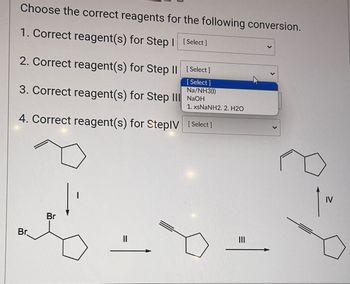 Answered Choose The Correct Reagents For The Bartleby