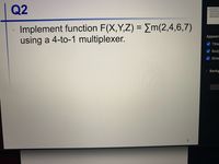 Answered Implement Function F X Y Z Em Using A To