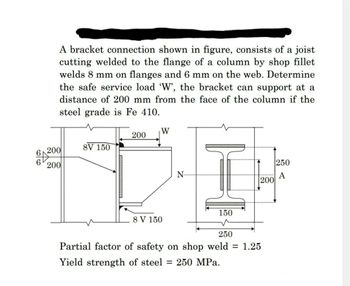 Answered A Bracket Connection Shown In Figure Bartleby