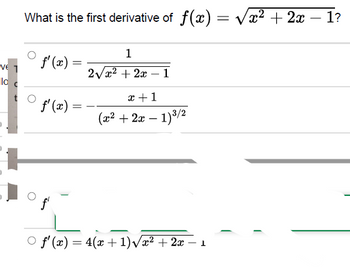 Answered What Is The First Derivative Of F X Bartleby