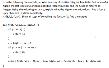 Answered In The Following Pseudocode Let A Be Bartleby