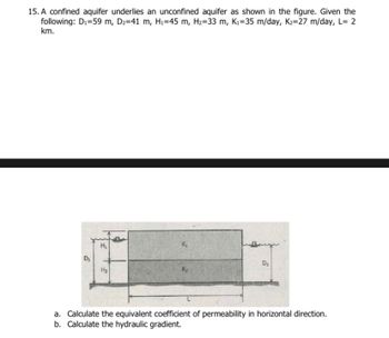 Answered A Confined Aquifer Underlies An Bartleby