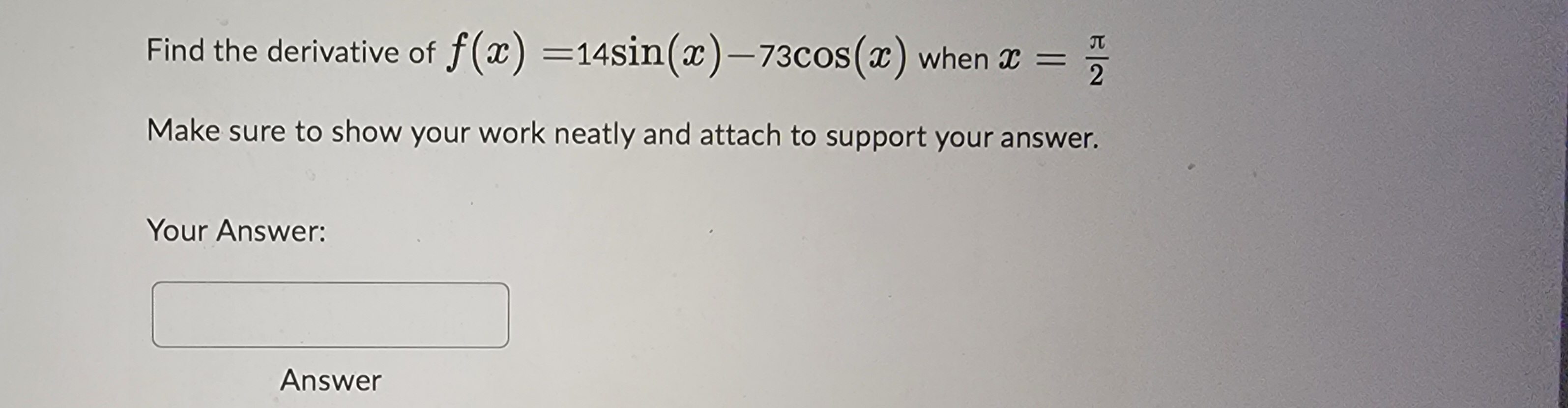 Answered Find The Derivative Of F X Bartleby