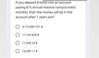 Answered If You Deposit Into An Account Bartleby