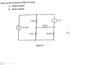 Answered Find V In The Network In Figure 3 Bartleby