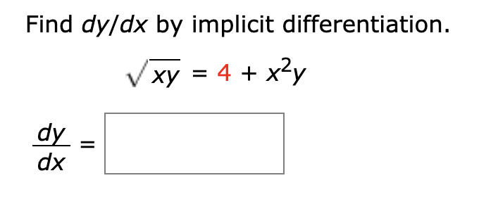 Answered Find Dy Dx By Implicit Differentiation Bartleby