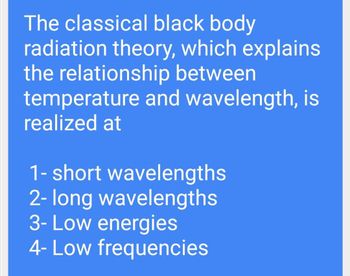 Answered The Classical Black Body Radiation Bartleby