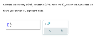 Answered Calculate The Solubility Of Pbf In Bartleby