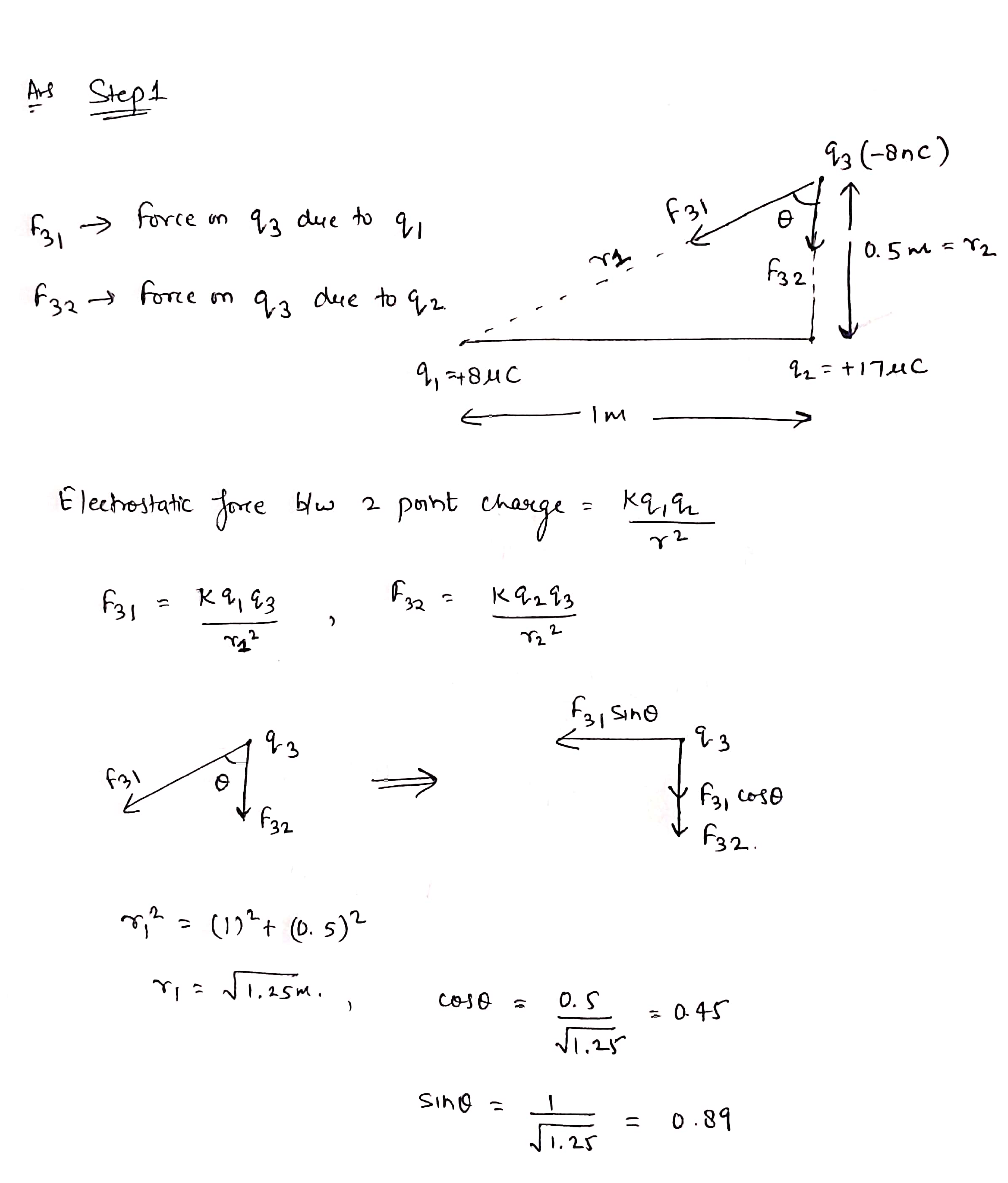 Physics homework question answer, step 1, image 1