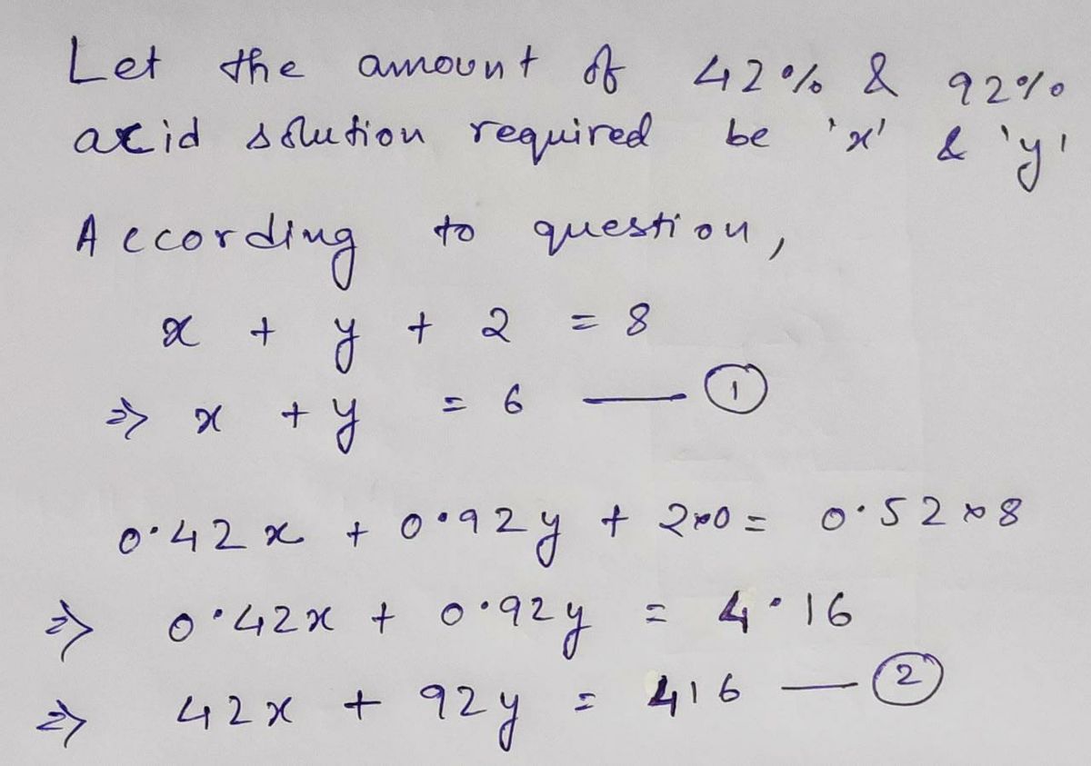 Algebra homework question answer, step 1, image 1