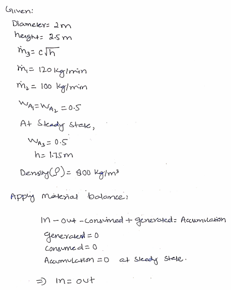 Chemical Engineering homework question answer, step 1, image 1