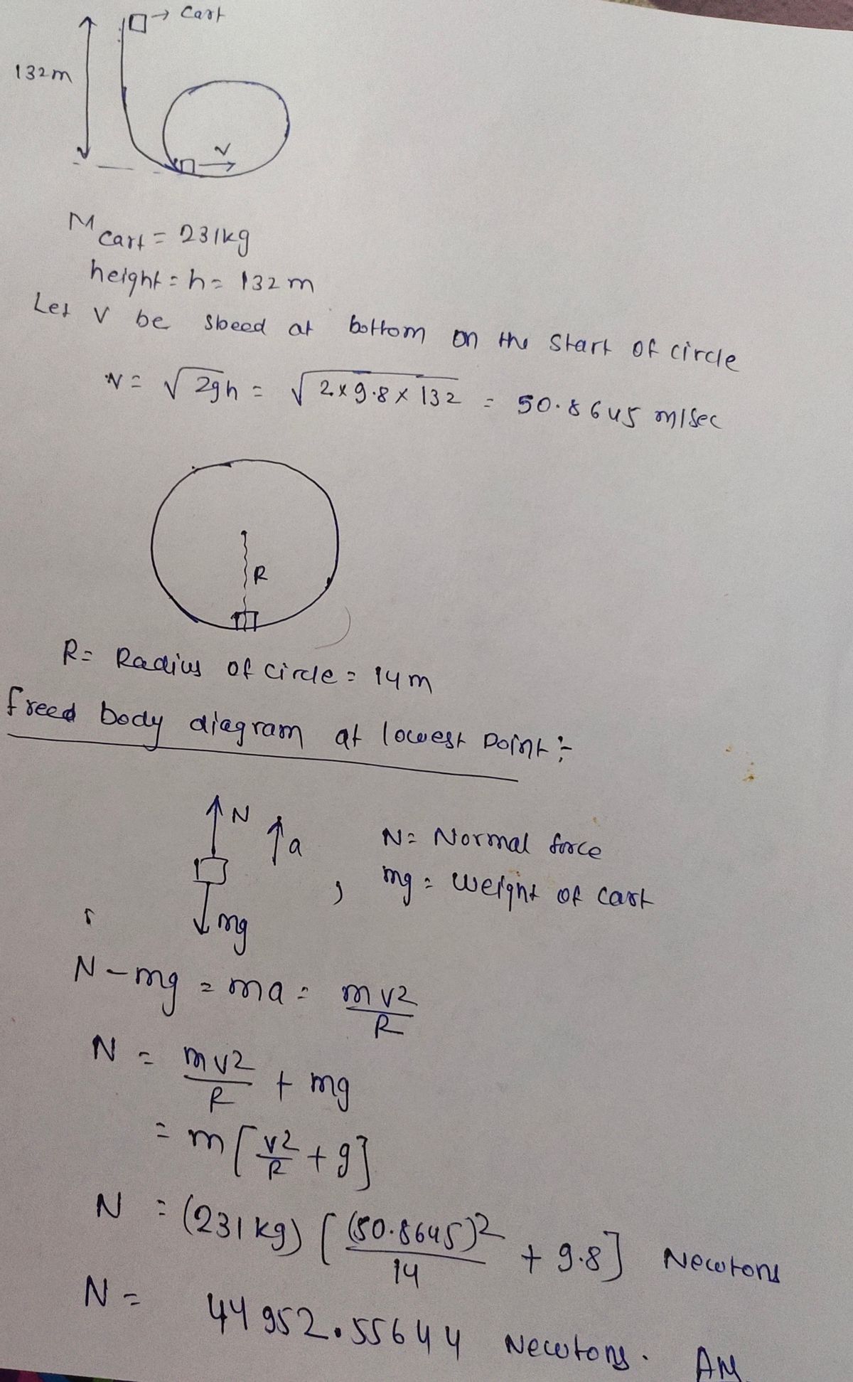 Physics homework question answer, step 1, image 1