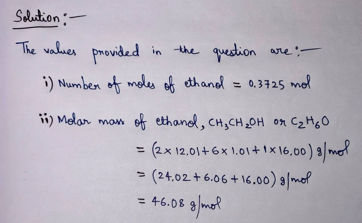 Chemistry homework question answer, step 1, image 1