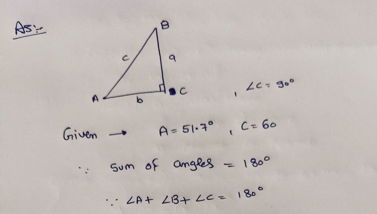 Trigonometry homework question answer, step 1, image 1