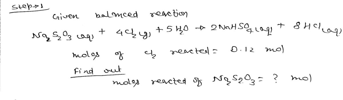 Chemistry homework question answer, step 1, image 1