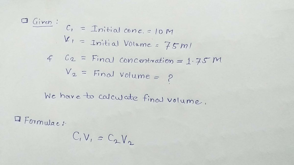 Chemistry homework question answer, step 1, image 1